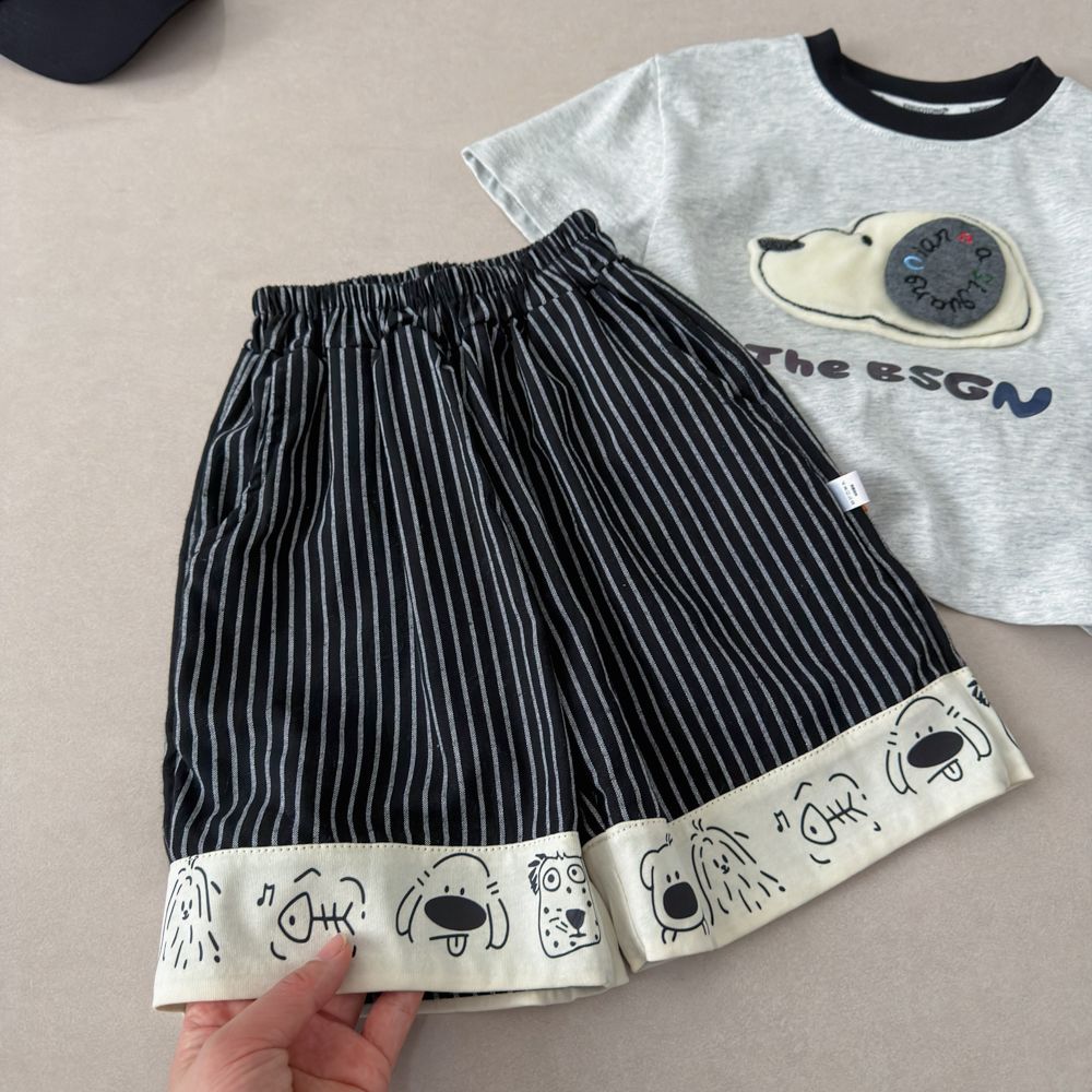 【トレンド】子供カジュアル半袖セットアップ