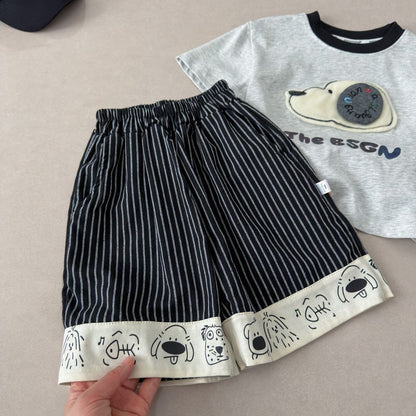 【トレンド】子供カジュアル半袖セットアップ