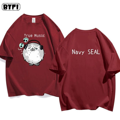 アザラシプリント半袖Tシャツ