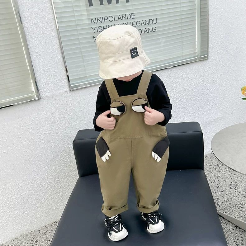 おしゃれ恐竜男児サロペット新作秋子供服