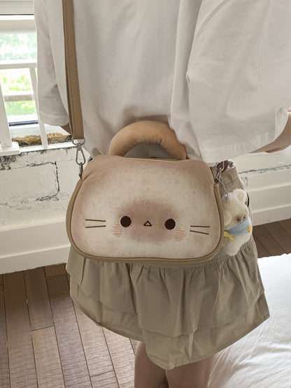 ねこトースト猫グッズキャットショルダーバッグ｜小さめ手提げ＆斜めがけOK