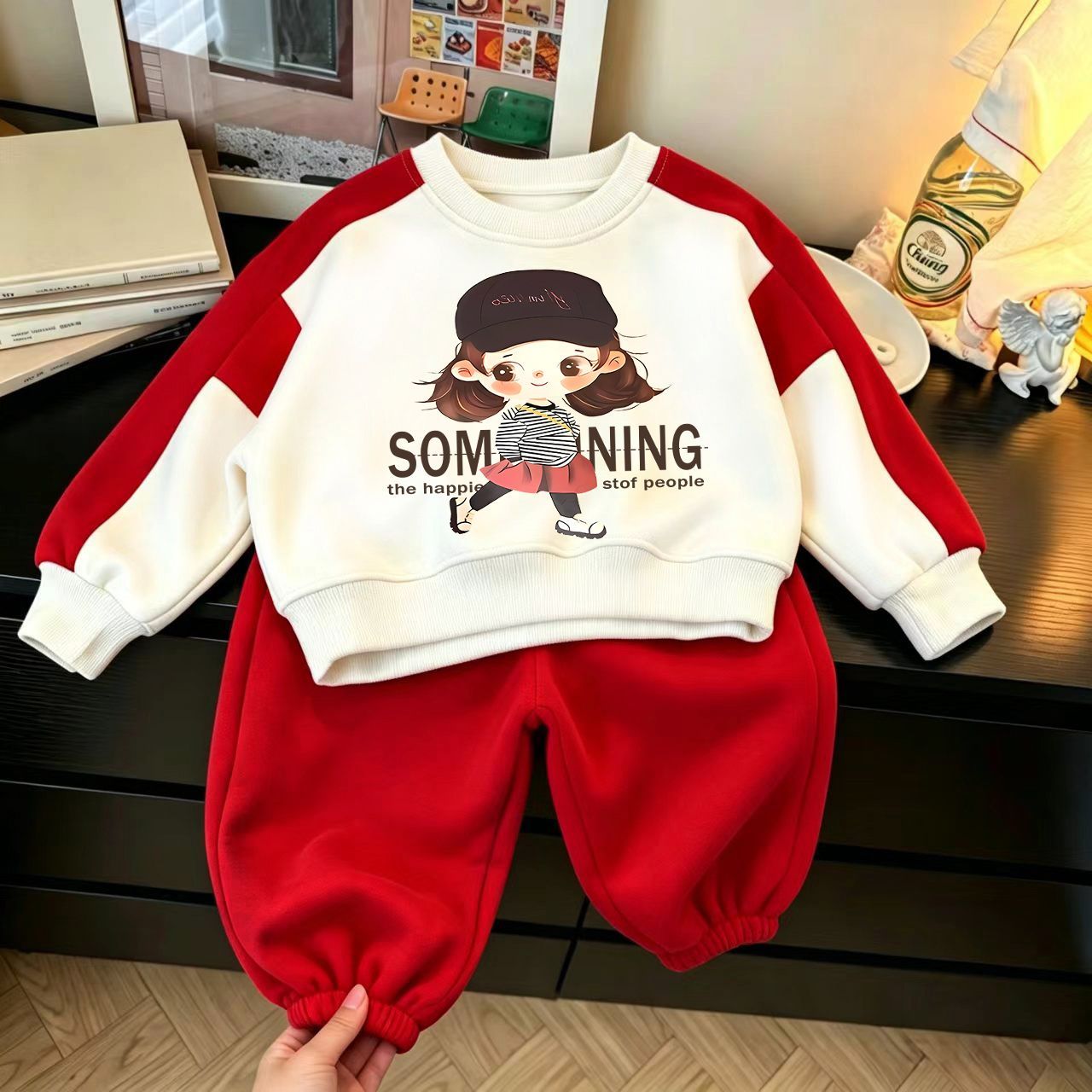 女童库洛米套装春秋季2026新款儿童洋气时髦女宝宝休闲卫衣两件套