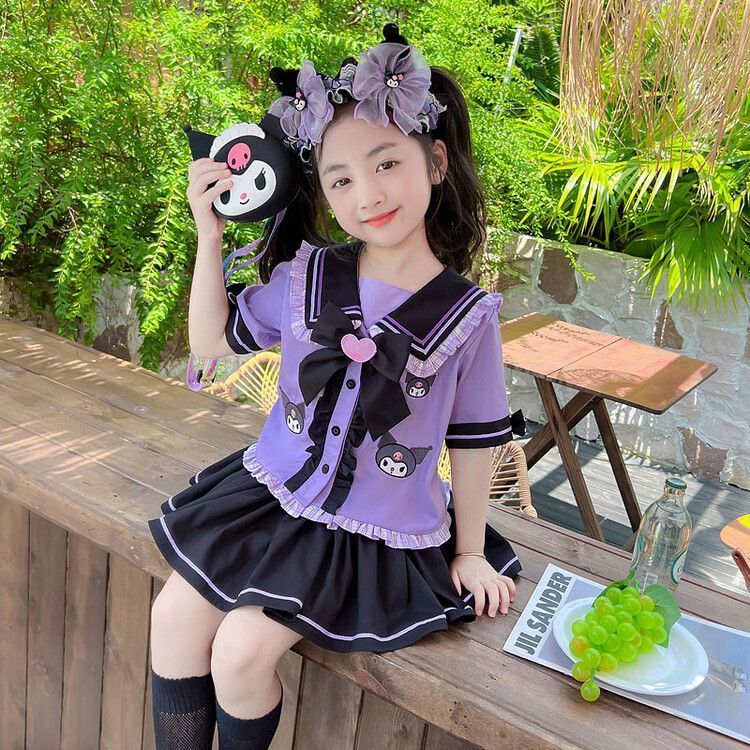 地雷系可愛いキッズクロミ風JKセットアップ