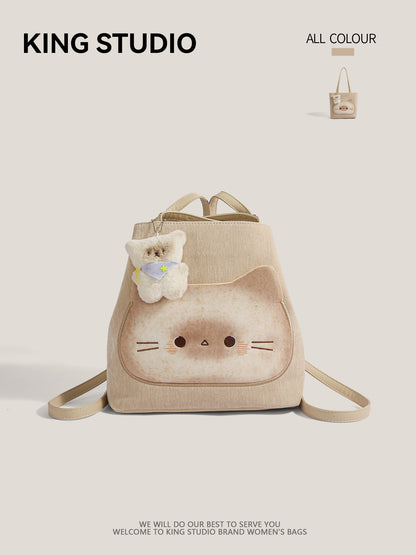 猫好き必見かわいいトーストキャットねこトート猫グッズ＆リュック｜通勤にも使える大容量カートゥーンバッグ