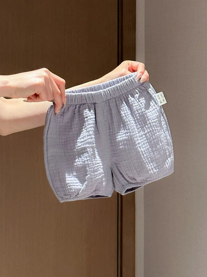 【超萌え】サメ柄ベビー夏用ガーゼセットアップ無袖上下セット