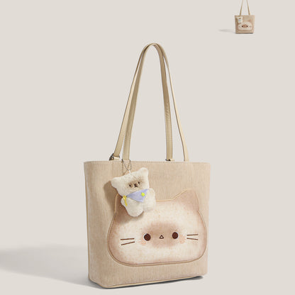 猫好き必見かわいいトーストキャットねこトート猫グッズ＆リュック｜通勤にも使える大容量カートゥーンバッグ