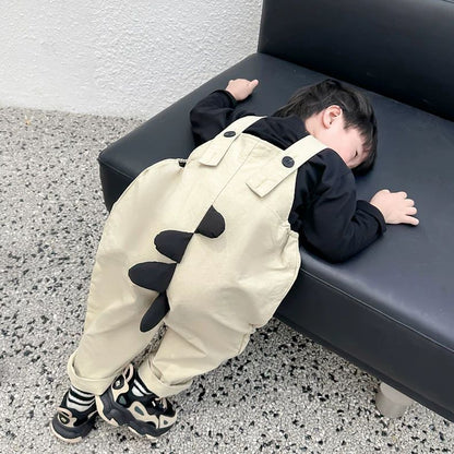 おしゃれ恐竜男児サロペット新作秋子供服
