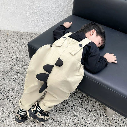 おしゃれ恐竜男児サロペット新作秋子供服