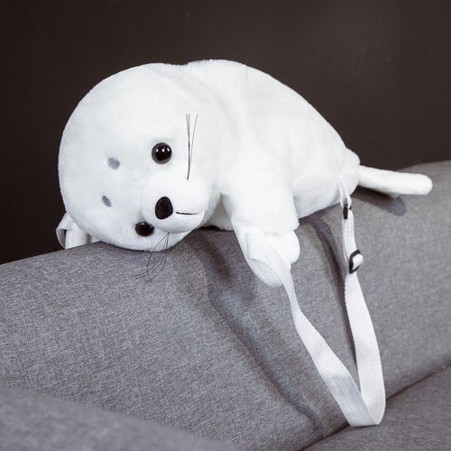 アザラシぬいぐるみリュック｜ミニサイズで可愛い癒し系バッグ