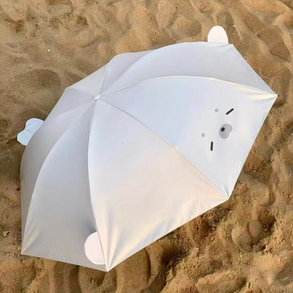 Cute and grown-up folding seal umbrella for all weather conditions 