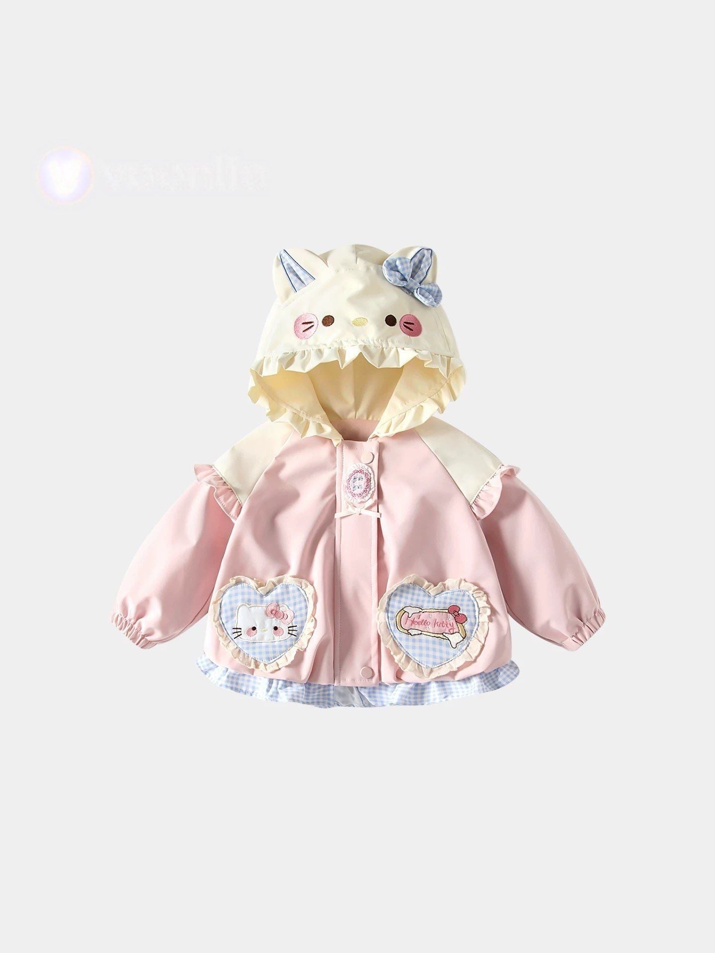 お洒落可愛い女の子春物ジャケット子供服プリンセス風アウター