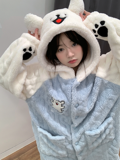 ゆるかわワンちゃん刺繍のルームウェア