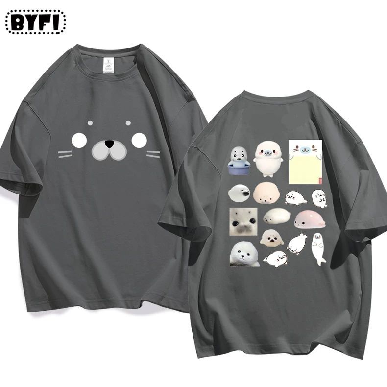 アザラシプリント半袖Tシャツ