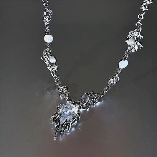 ムーンストーンフレイムブランチネックレス