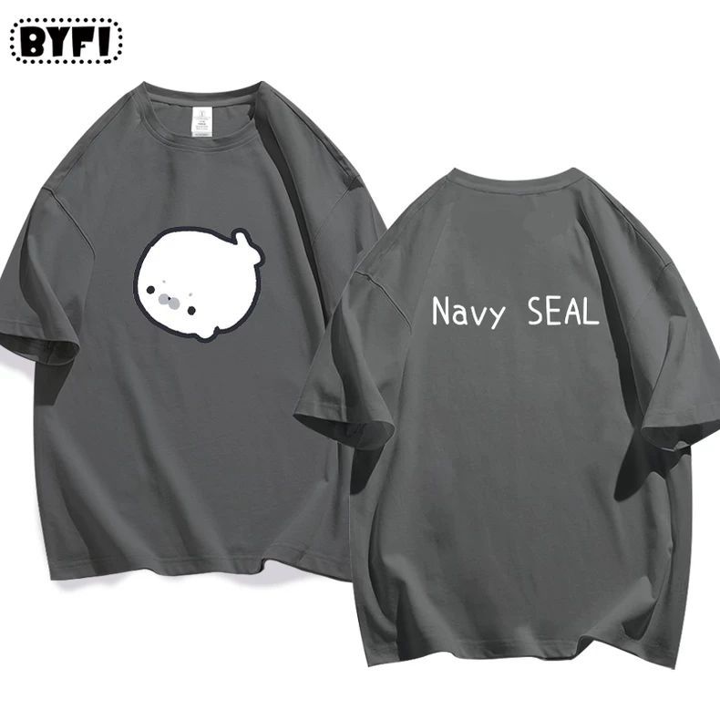 アザラシプリント半袖Tシャツ