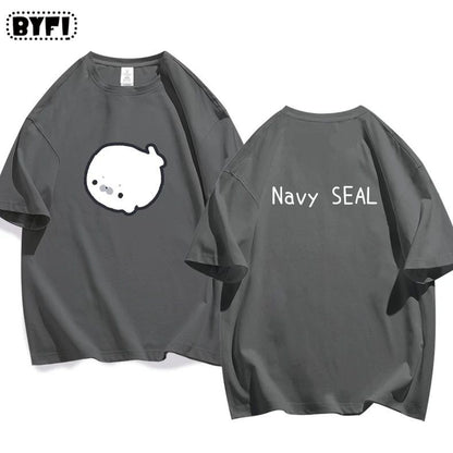 アザラシプリント半袖Tシャツ