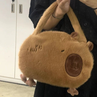 カピバラふわもこバッグ｜手提げ・肩掛け2WAY