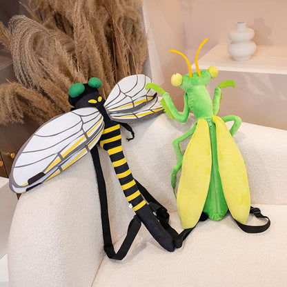 カマキリトンボぬいぐるみバッグリュック小銭入れ可愛い昆虫バッグ誕生日プレゼント