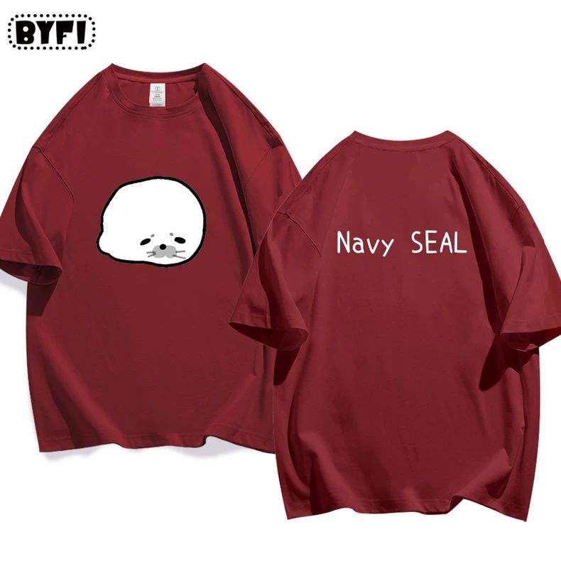 アザラシプリント半袖Tシャツ