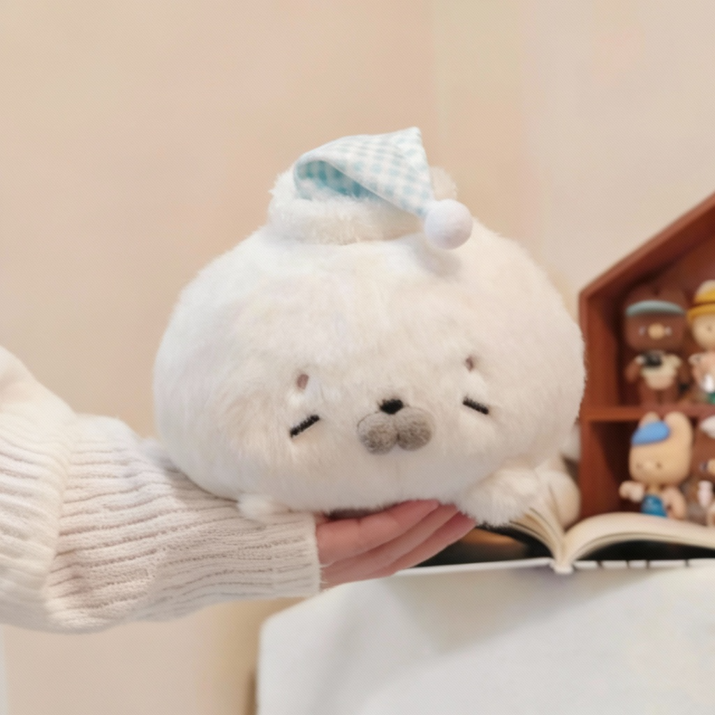 [Goodnight Seal] Remote control included! High-quality fluffy, soothing night light