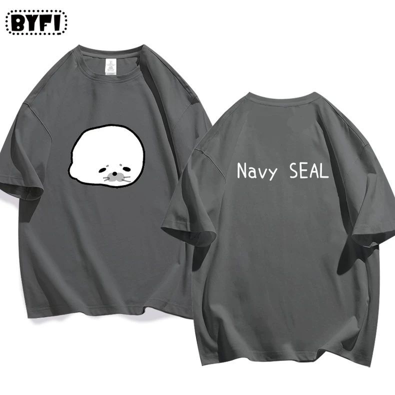 アザラシプリント半袖Tシャツ