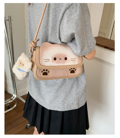 ねこトーストデザイン ミニバッグ猫グッズ｜手提げ＆斜めがけ対応 小さめショルダー