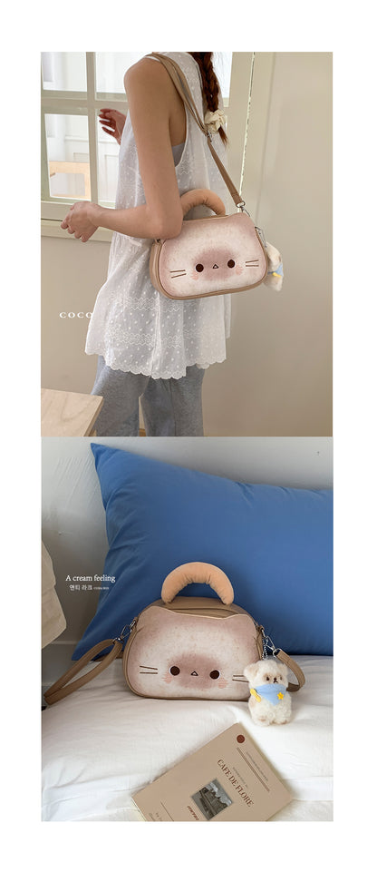 ねこトースト猫グッズキャットショルダーバッグ｜小さめ手提げ＆斜めがけOK