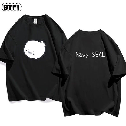 アザラシプリント半袖Tシャツ