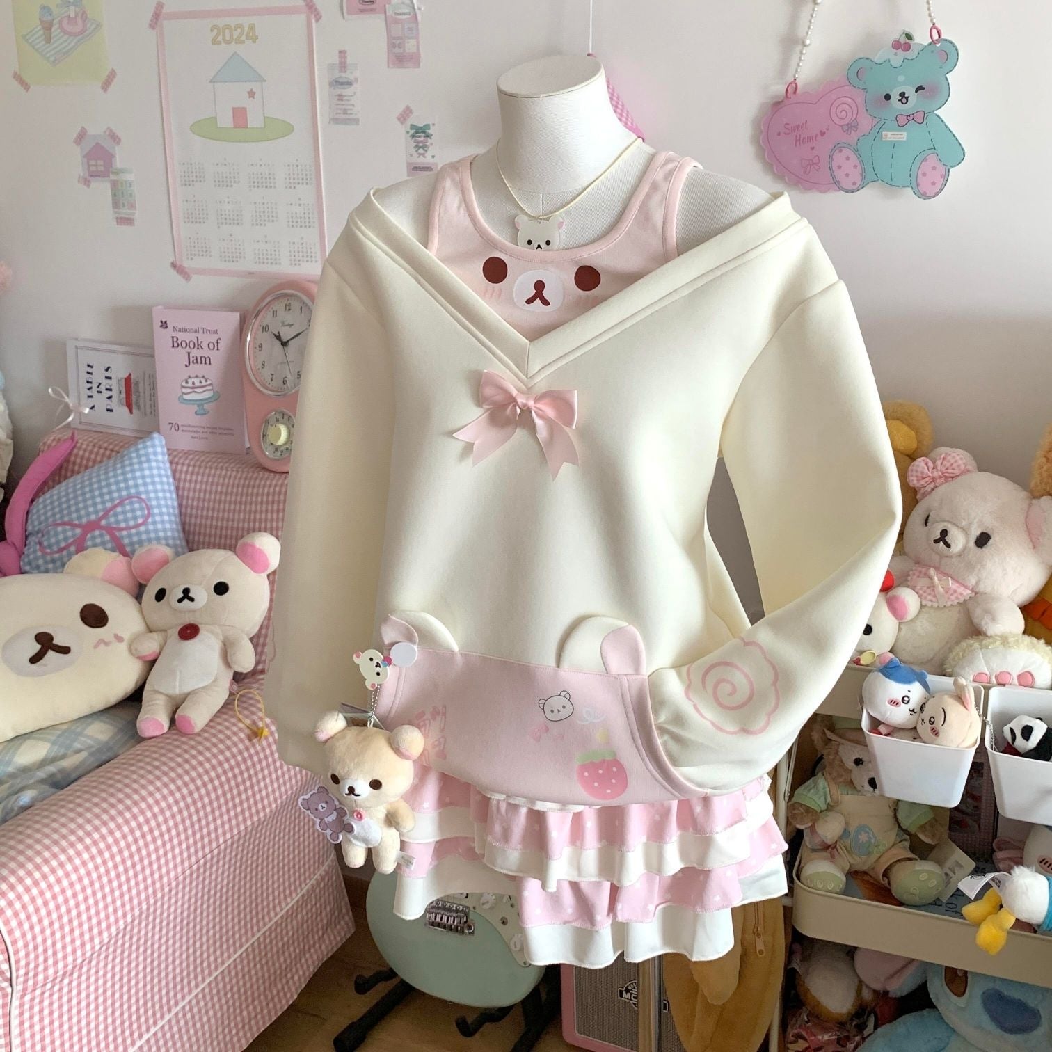 Landmine-style Rilakkuma-esque fake layered off-the-shoulder