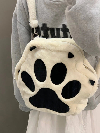 肉球デザインのふわもこ猫グッズリュック｜大容量で可愛い通学バッグ