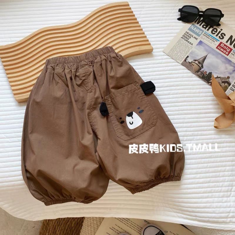 通気性男の子夏用薄手韓国風バルーンパンツ七分丈