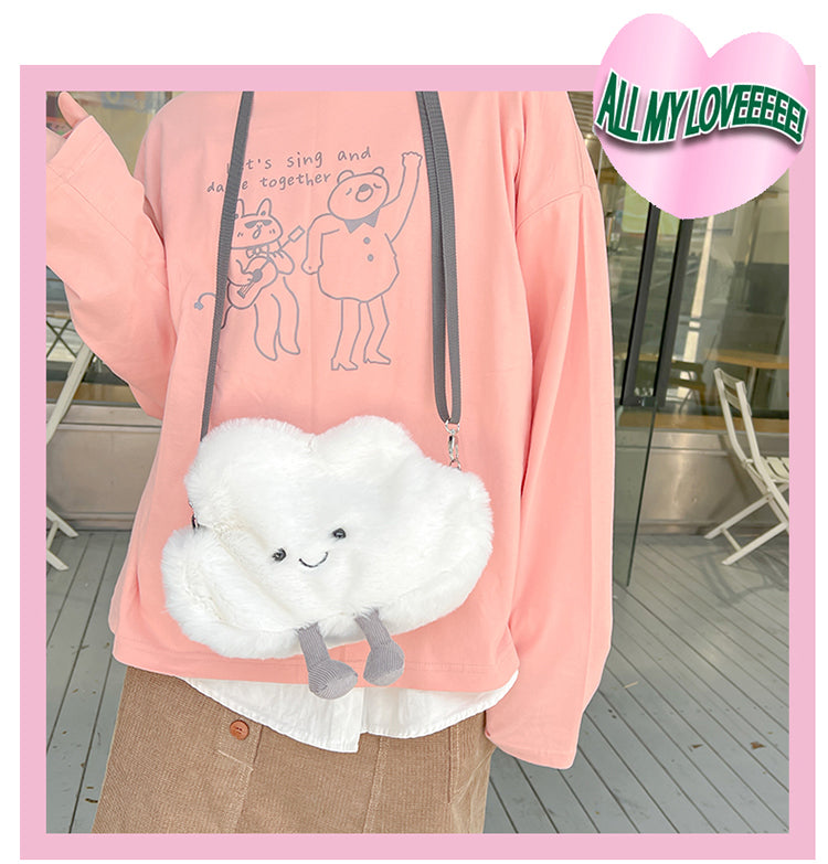 ふわふわ雲バッグ｜日系ロリータ風ショルダー＆斜めがけ