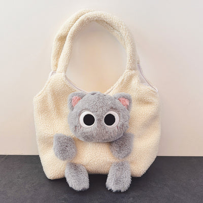 ねこキャラふわもこリュック猫グッズ｜学生・通学・女子向けカートゥーンバッグ