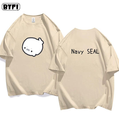 アザラシプリント半袖Tシャツ