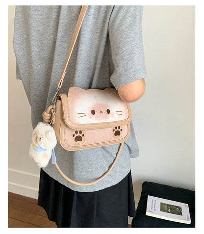 ねこトーストデザイン ミニバッグ猫グッズ｜手提げ＆斜めがけ対応 小さめショルダー