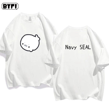 アザラシプリント半袖Tシャツ