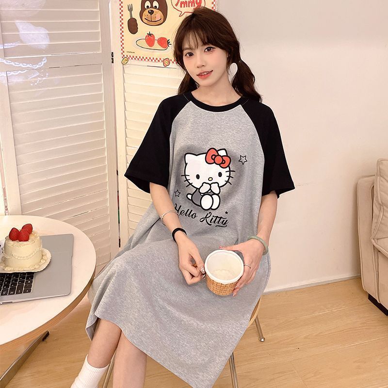 大人可愛いちいかわハローキティルームウェア夏用半袖大きいサイズパジャマ