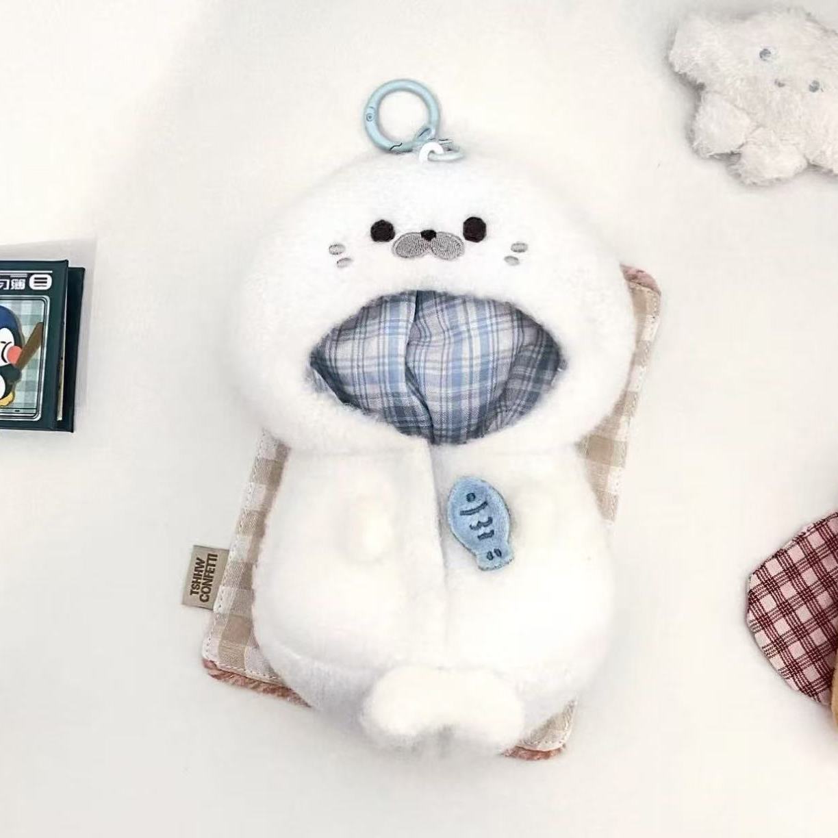 10cmぬいぐるみ用アザラシ着ぐるみケープ超萌えぬい服