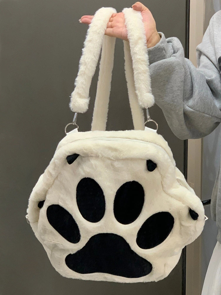 肉球デザインのふわもこ猫グッズリュック｜大容量で可愛い通学バッグ