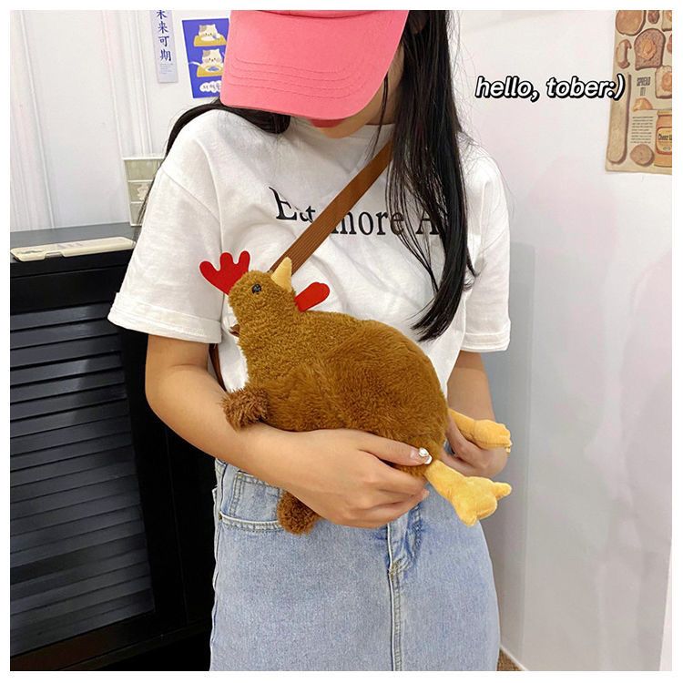 ニワトリ バッグ ぬいぐるみ 可愛い キッズ レディース ショルダー