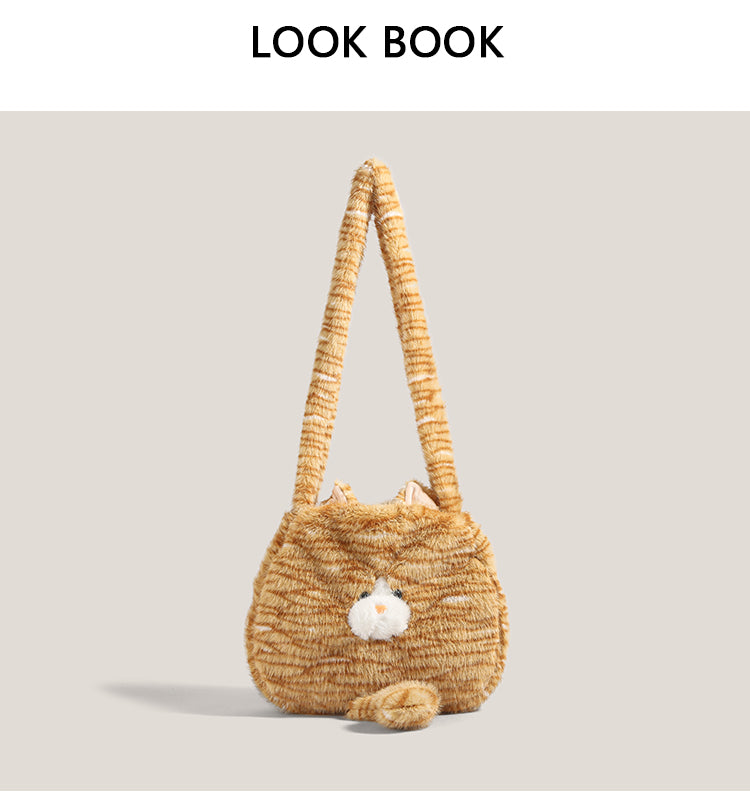 猫耳ふわもこトートバッグ猫グッズ｜大容量かわいいショルダー