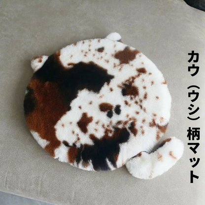 猫型ふわふわ厚手クッションラビットファー風チェアパッド自分へのご褒美ギフトにも最適