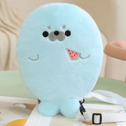 大ヒット可愛いアザラシふわふわショルダーバッグ