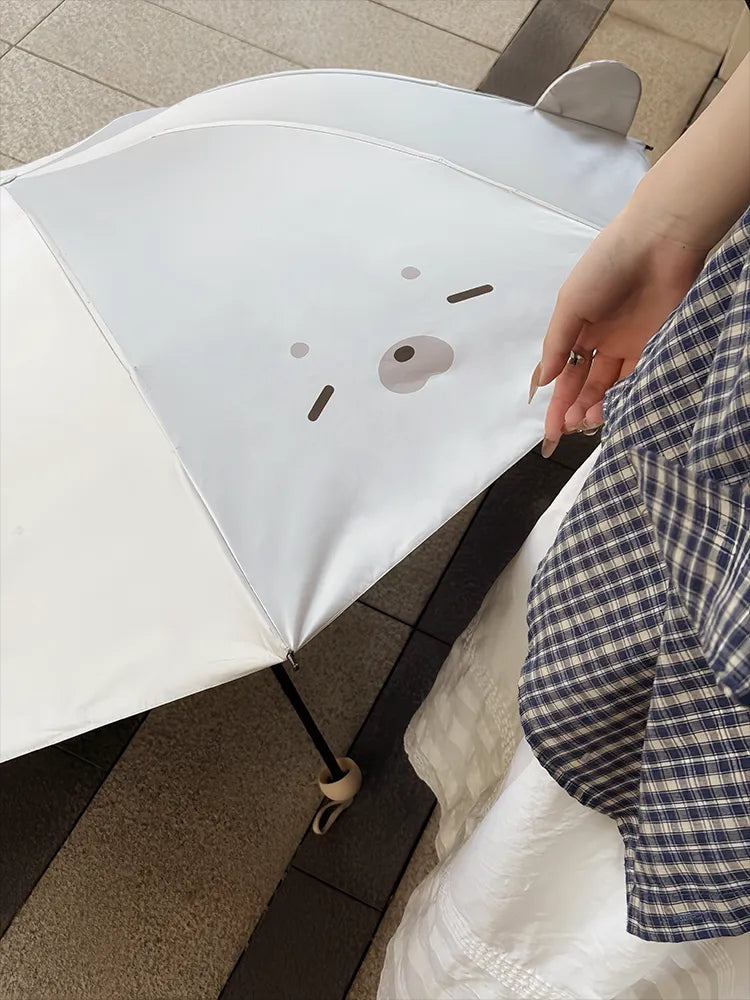 Cute and grown-up folding seal umbrella for all weather conditions 