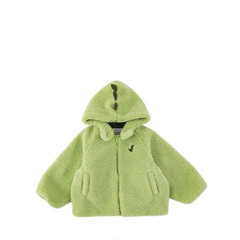 恐竜に変身！立体的な背びれが可愛い子供用ボアジャケット