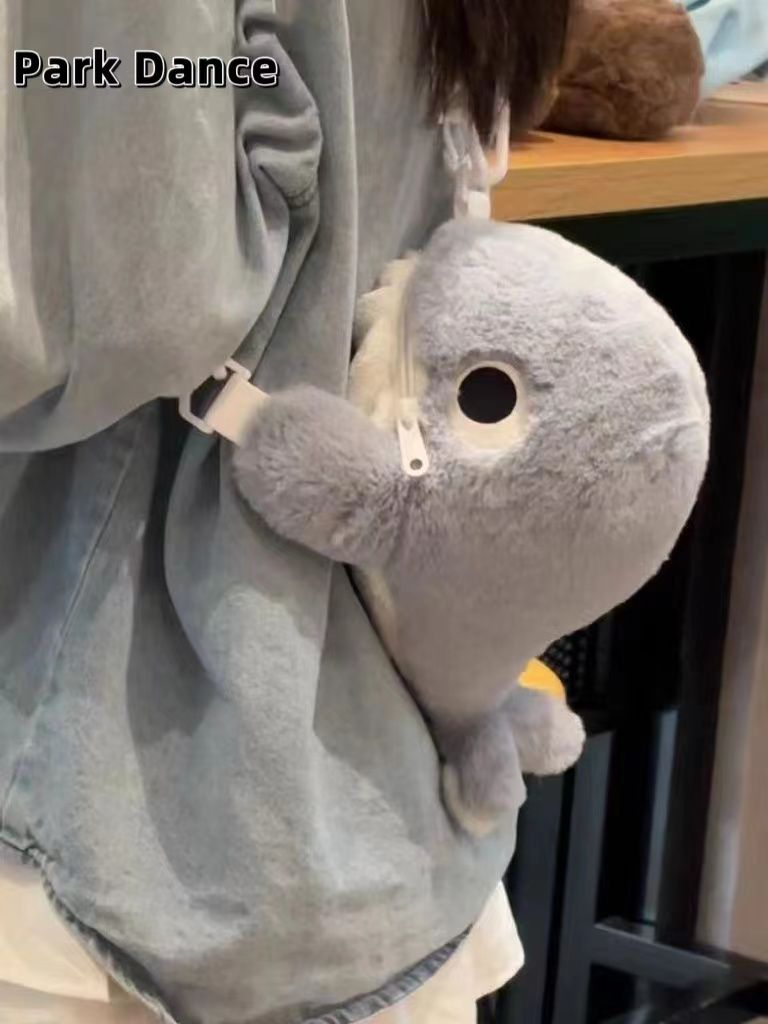 Whale Plush 2-Way Bag | Backpack &amp; Shoulder Bag with Cute Design 