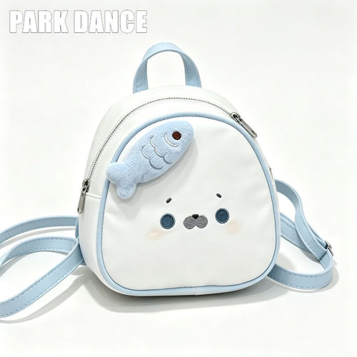 【PARK DANCE】高颜值小鱼玩偶双肩包韩系卡通小海豹背包日常外出女包
