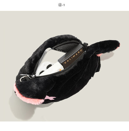 泣き顔ねこぬいぐるみバッグ｜ふわもこ斜めがけショルダー