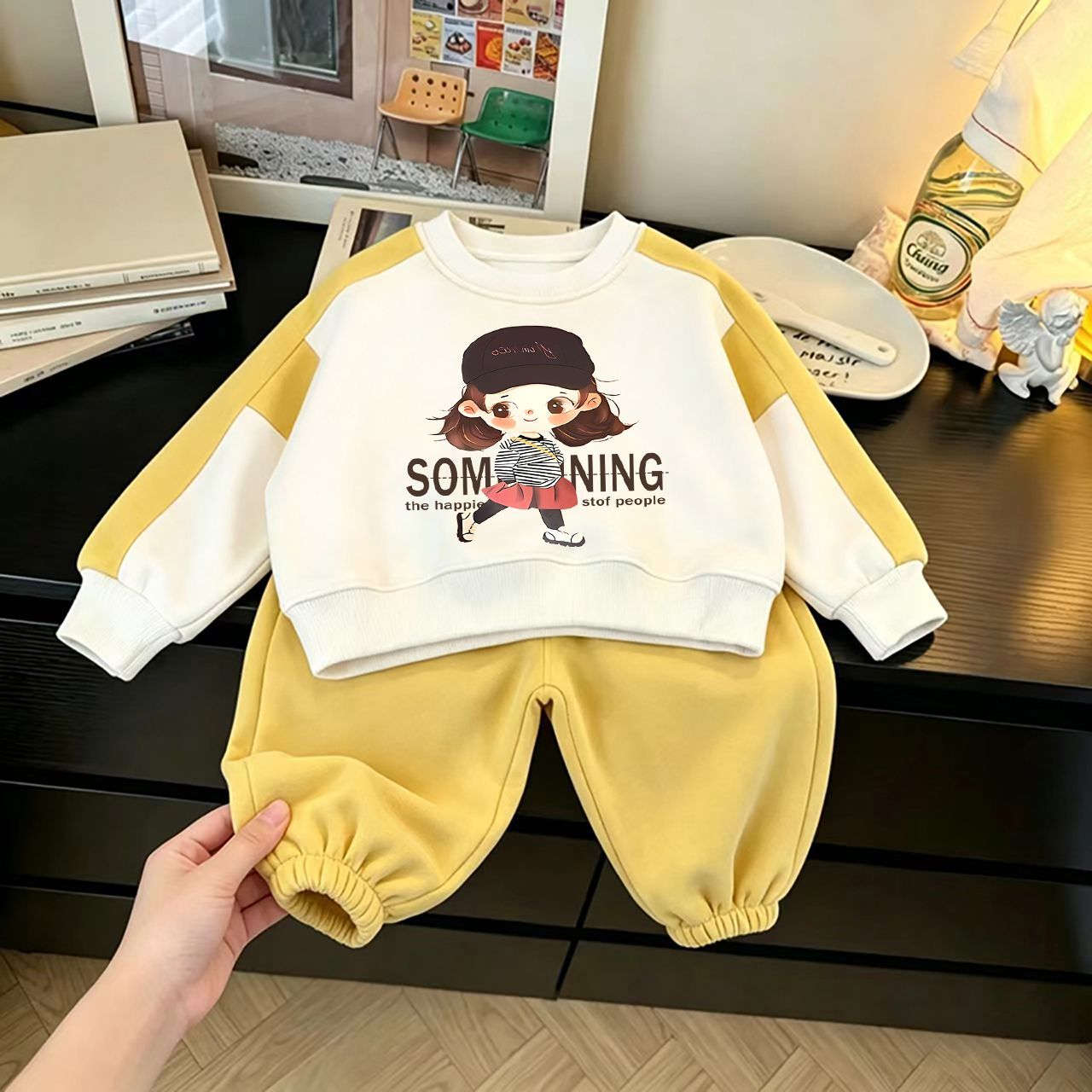 女童库洛米套装春秋季2026新款儿童洋气时髦女宝宝休闲卫衣两件套