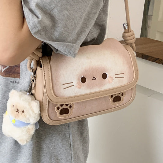 ねこトーストデザイン ミニバッグ猫グッズ｜手提げ＆斜めがけ対応 小さめショルダー